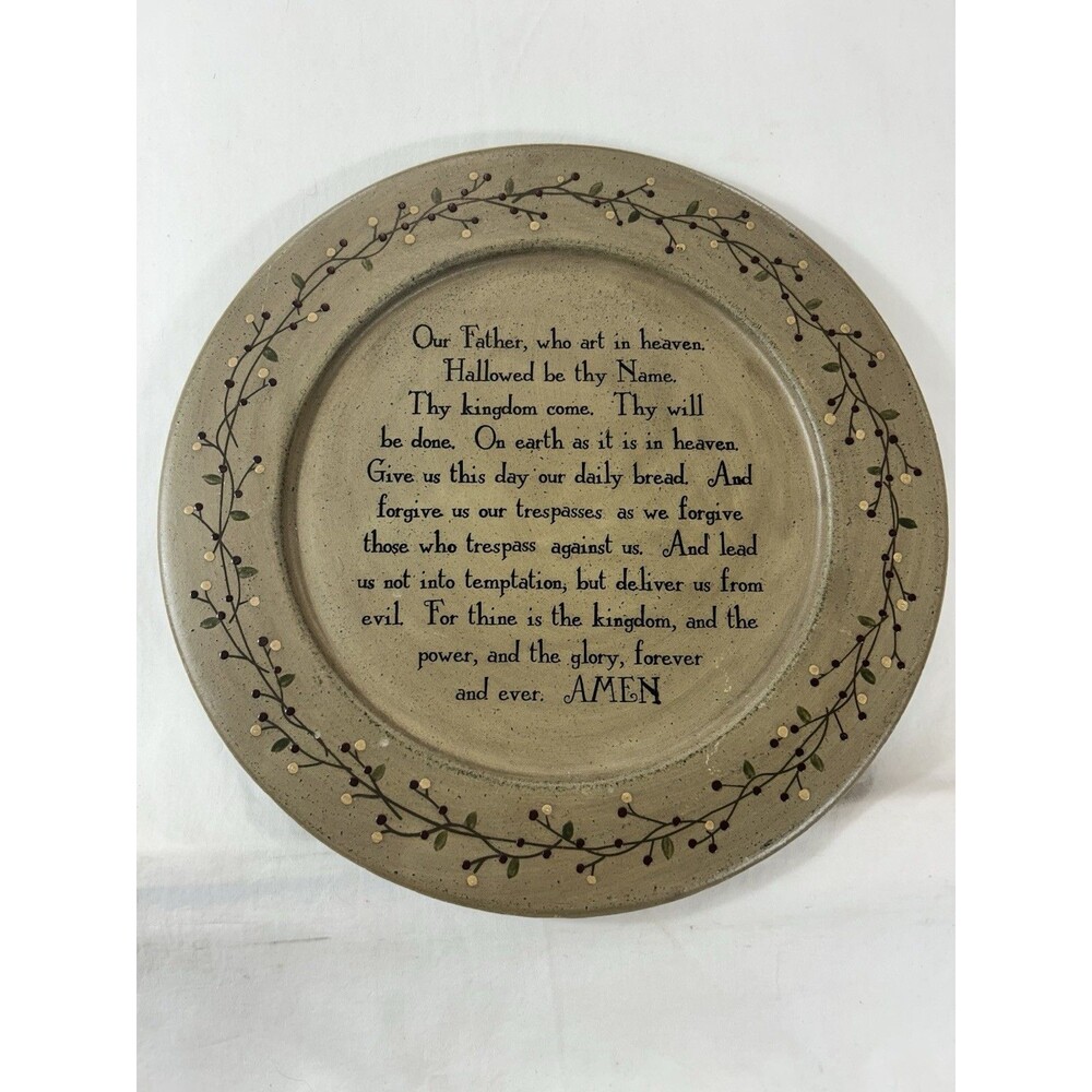 The Hearthside Collection Barbara Lloyd Lord's Prayer Wood Decorative Plate